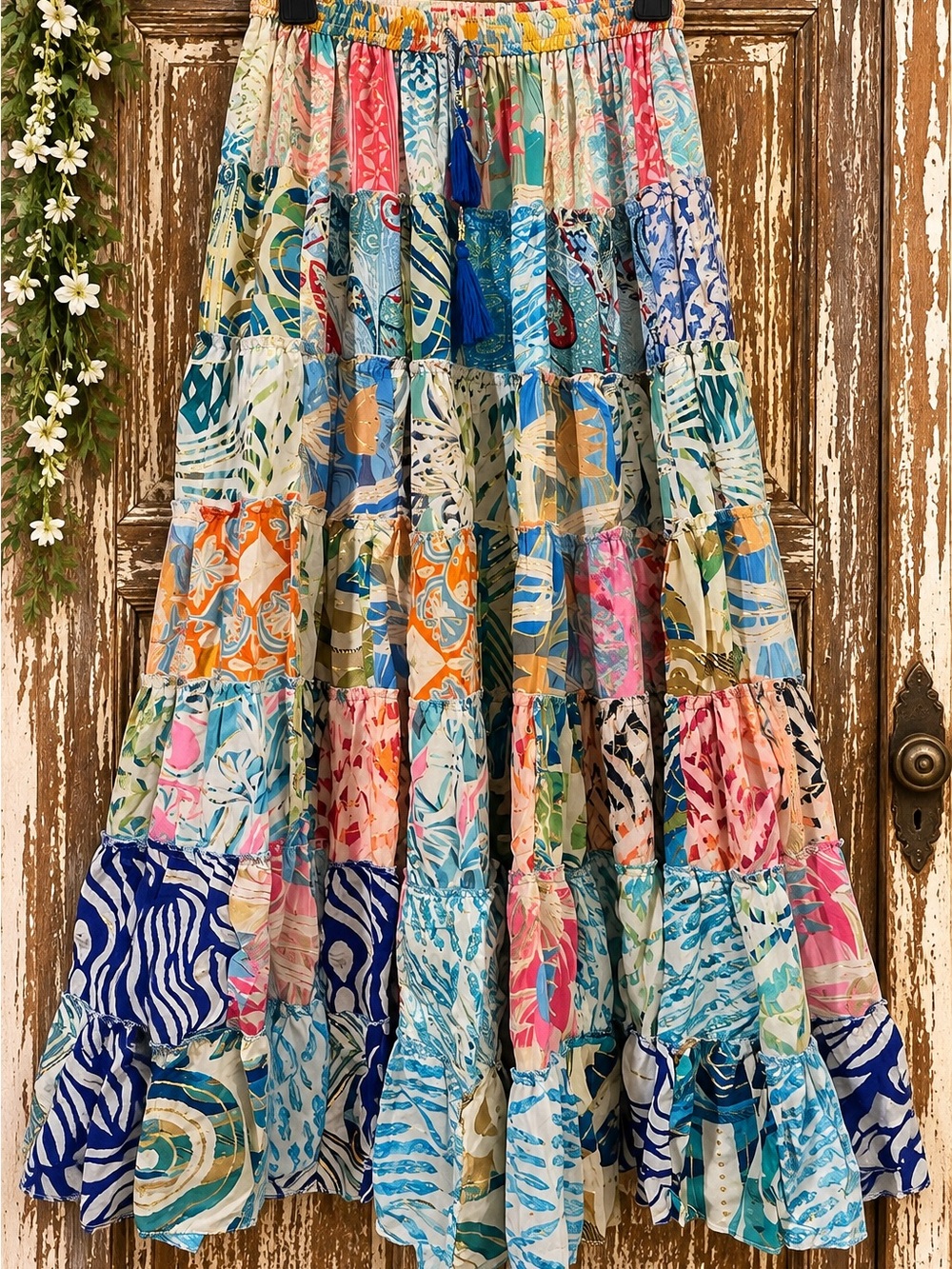 Boho patchwork skirt - Picture 2 of 5